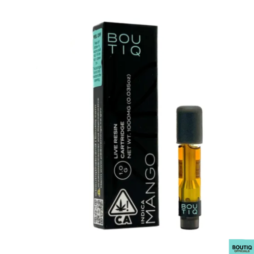 Boutiq Carts Mango – Live Resin Cartridge 1-Gram (indica) - Boutiq switch — Boutiq V5 vape