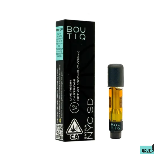 Boutiq Carts NYC SD – Live Resin Cartridge 1-Gram (sativa) - Boutiq switch — Boutiq V5 vape