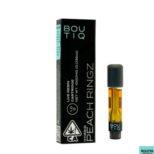 Boutiq Carts Peach Ringz – Live Resin Cartridge 1-Gram (hybrid) - Boutiq switch — Boutiq V5 vape