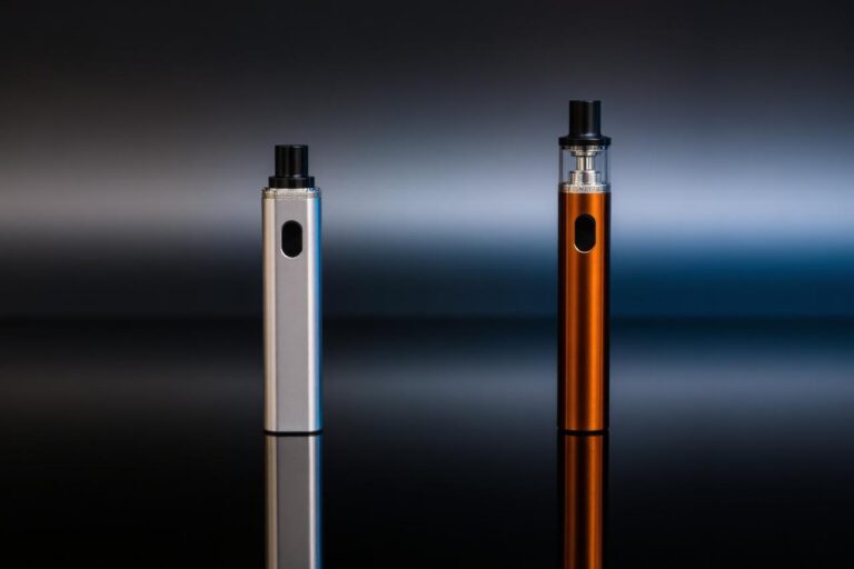 Boutiq V6 disposable next to a Boutiq V5 for a generation-to-generation size and hardware comparison