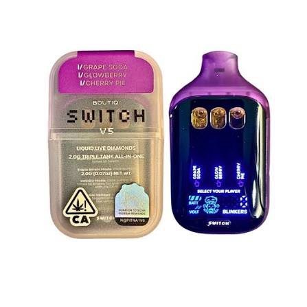 “GRAPE SODA” × “GLOWBERRY” × “CHERRY PIE” (INDICA) — Boutiq V5 vape