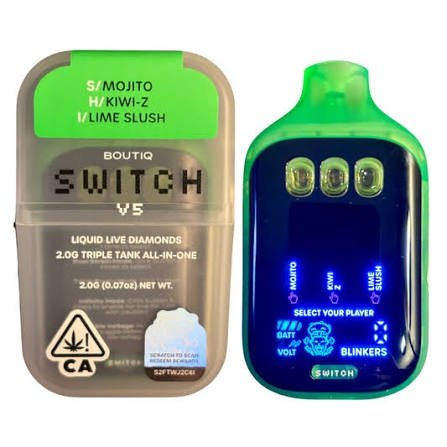 “MOJITO” (S) × “KIWI-Z” (H) × “LIME SLUSH” (I) — Boutiq V5 vape