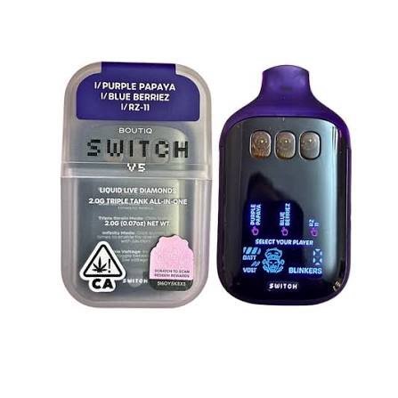 “PURPLE PAPAYA” (INDICA) × “BLUE BERRIEZ” ( ) × “RZ-11” (INDICA) — Boutiq V5 vape